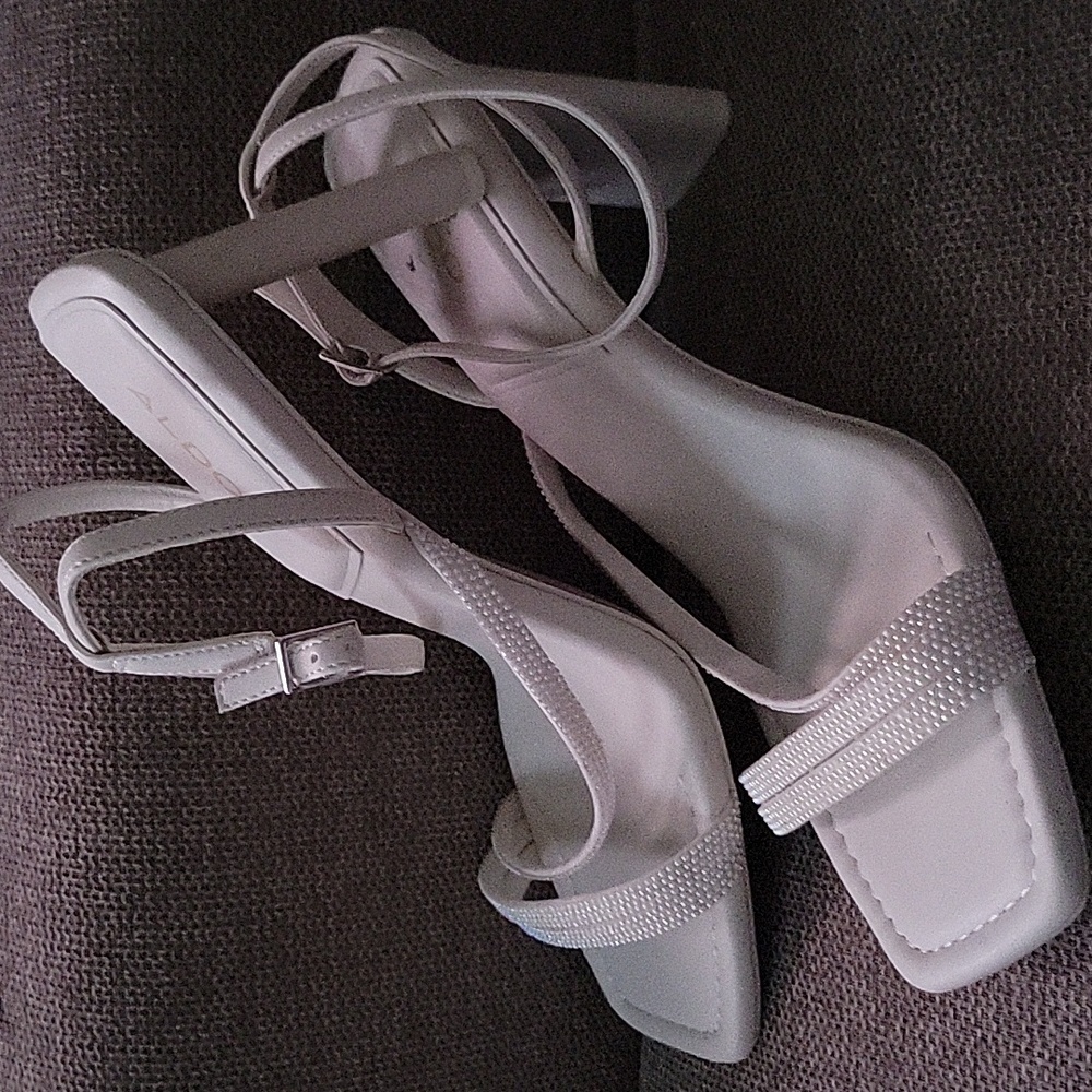 Aldo Cream Strappy Heels